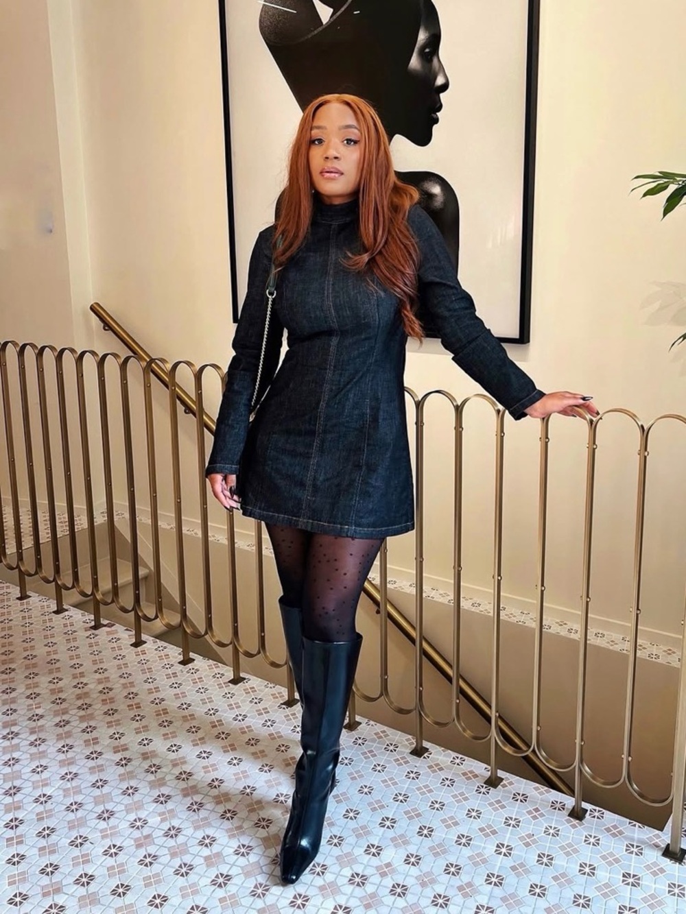 ZARA Z1975 Mini Denim Dress